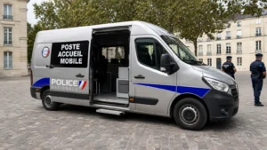 Un poste d’accueil mobile de la Police nationale s’installe devant la gare RER de Saint-Germain-en-Laye