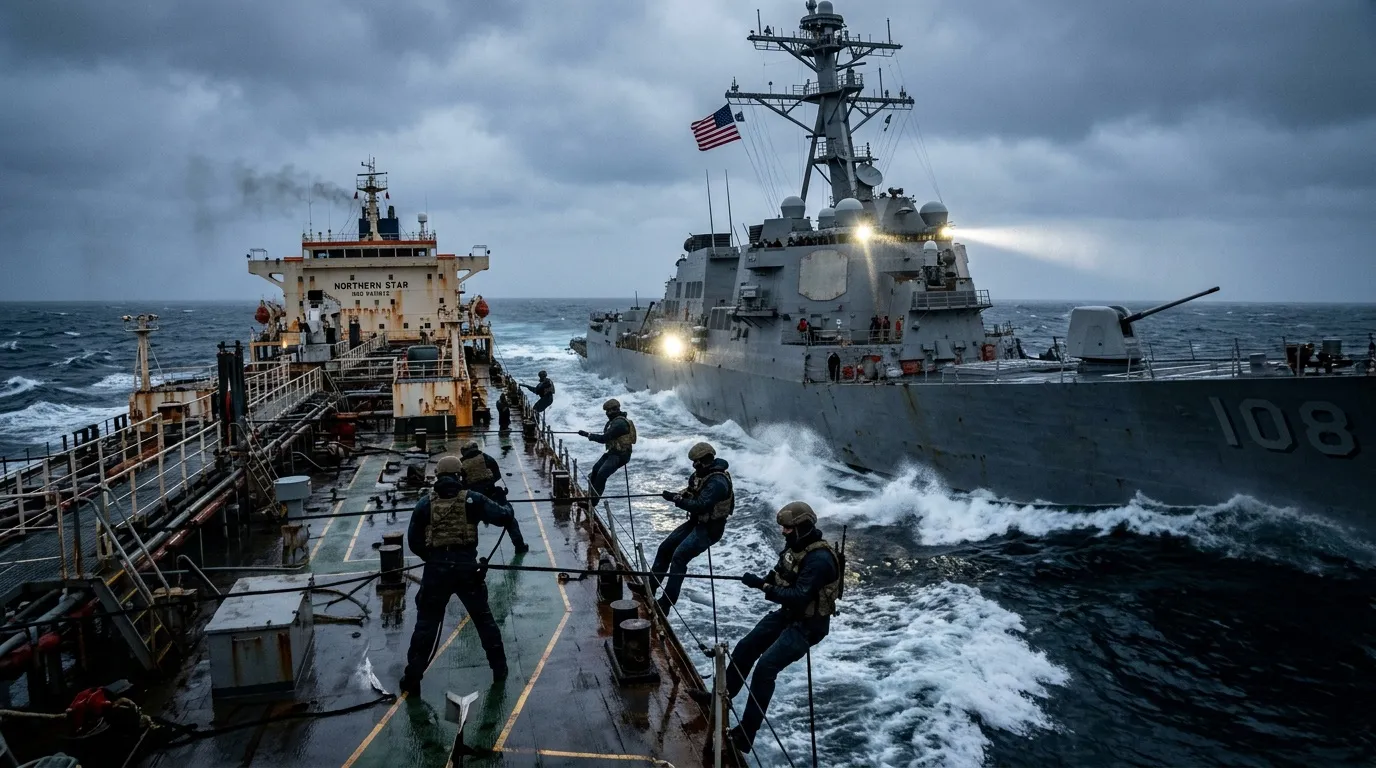 La Russie menace désormais d’arraisonner des navires européens en pleine mer : quelques semaines plus tôt, la Marine française avait intercepté un pétrolier de sa « flotte fantôme »