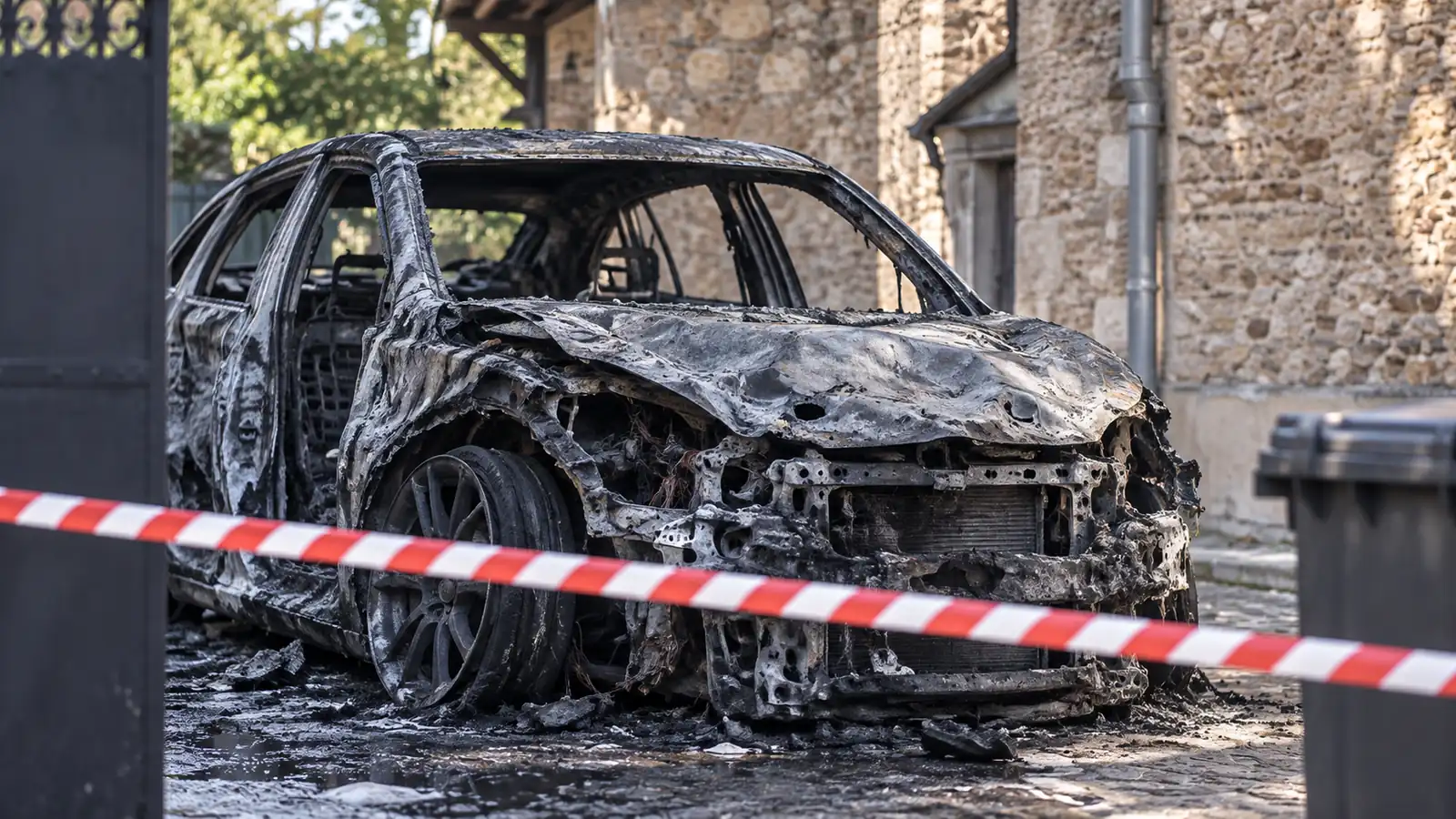 Deux véhicules de la police municipale détruits par un incendie dans la cour de la mairie de Dammarie-les-Lys